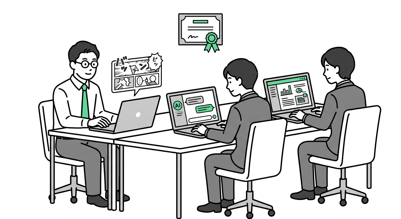 社員にAIスキルを