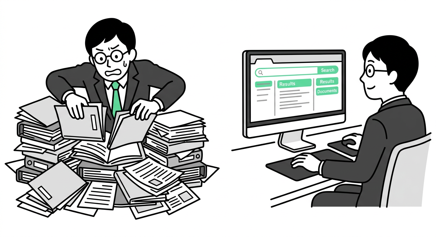 社内の情報検索を効率化