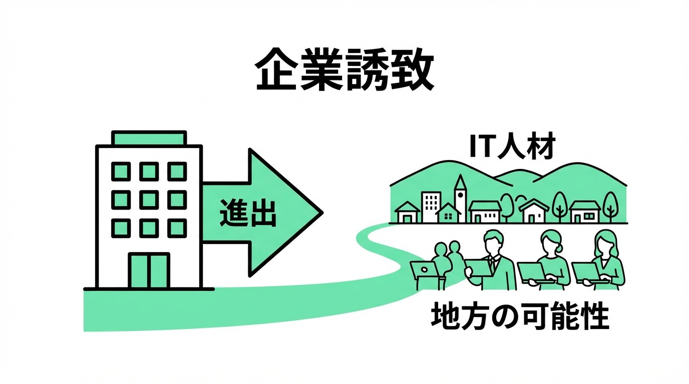 IT人材がいる地域への企業進出イメージ